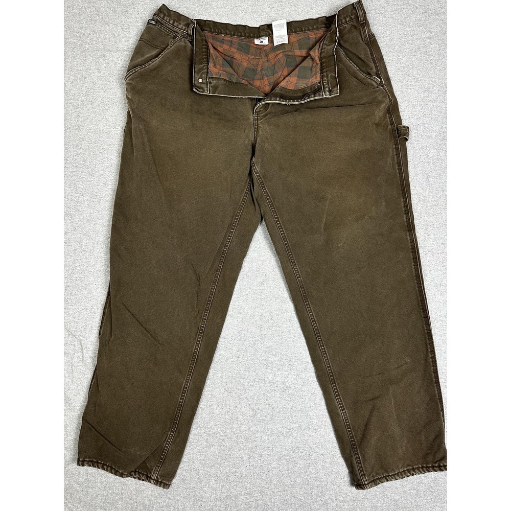 Sorel Pants Mens 44x34 Brown Flannel Lined Carpenter‎ Workwear Canvas Twill
